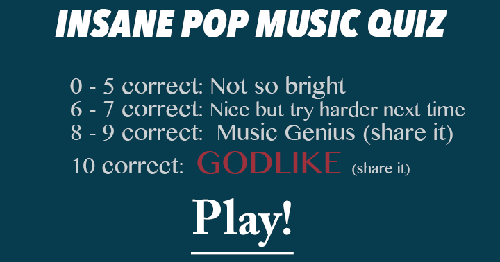 Banner for Insane Pop Music Quiz