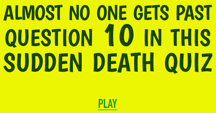Banner for Sudden Death quiz for smart people! 