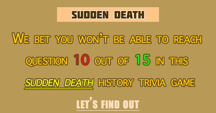 Banner for  A History Sudden Death Quiz