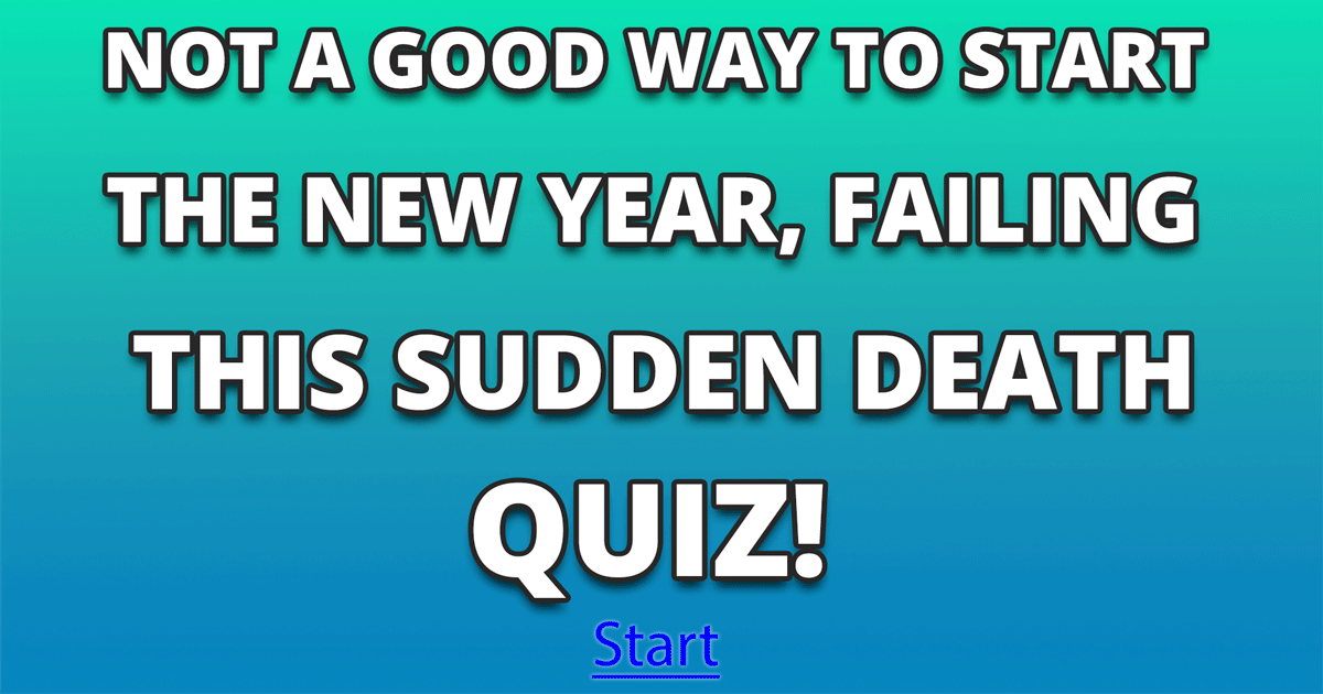 Banner for Sudden Death Quiz 