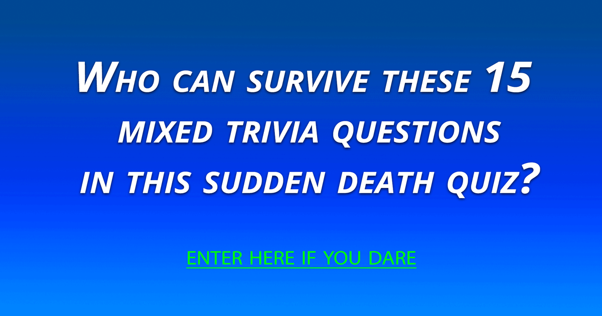 Banner for Sudden Death Quiz