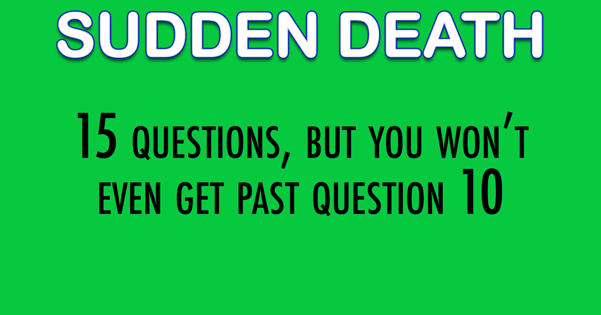 Banner for Sudden Death quiz