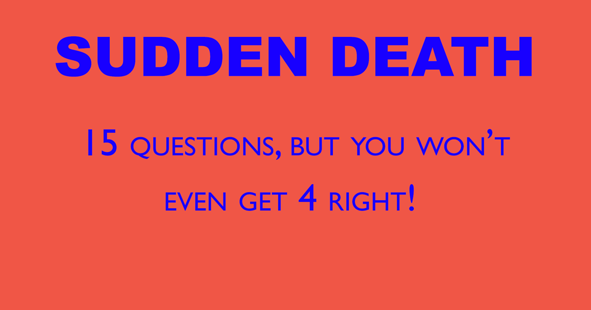 Banner for Sudden Death Quiz