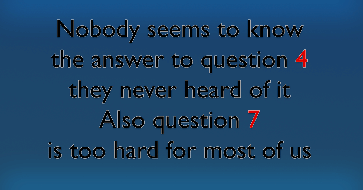 Banner for Very hard mixed quiz