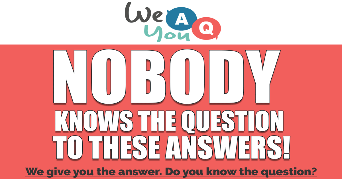 Banner for We Answer, You Question!