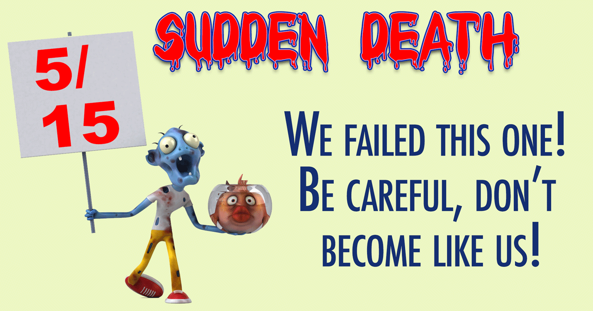 Banner for Don't become a zombie!