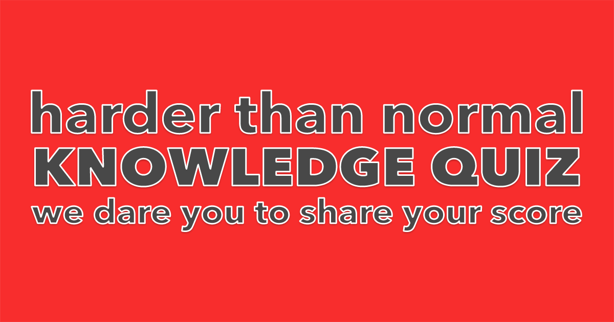 Banner for Harder Than Normal Quiz