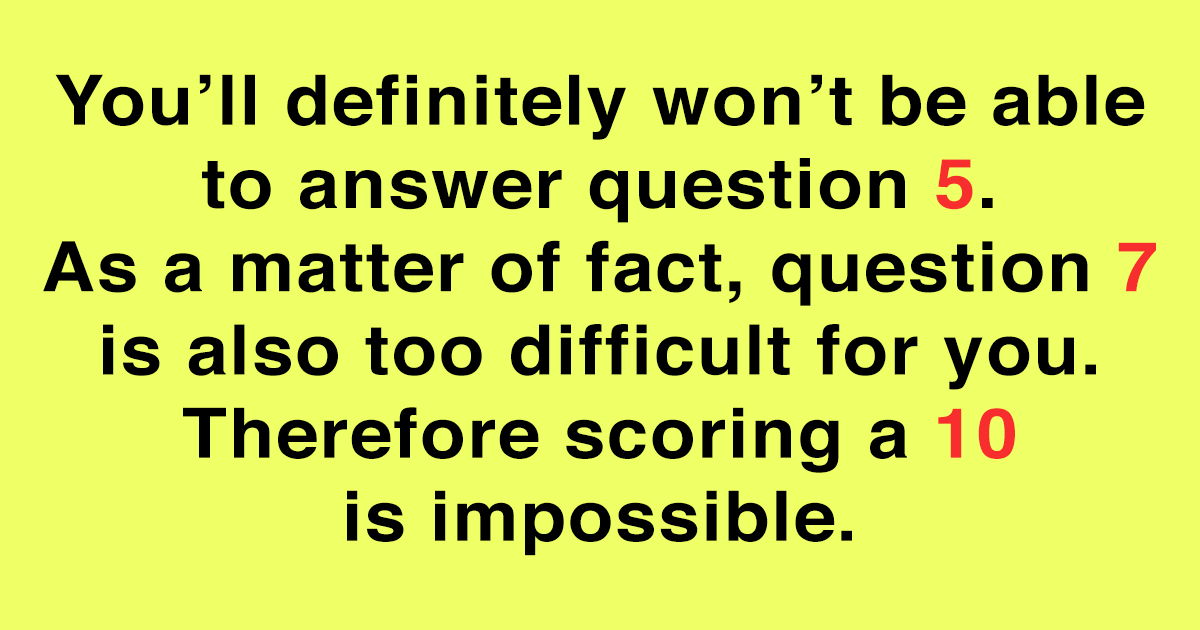 Banner for Scoring a 10 is impossible