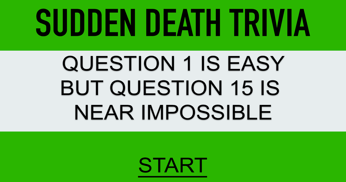 Banner for Sudden Death Quiz