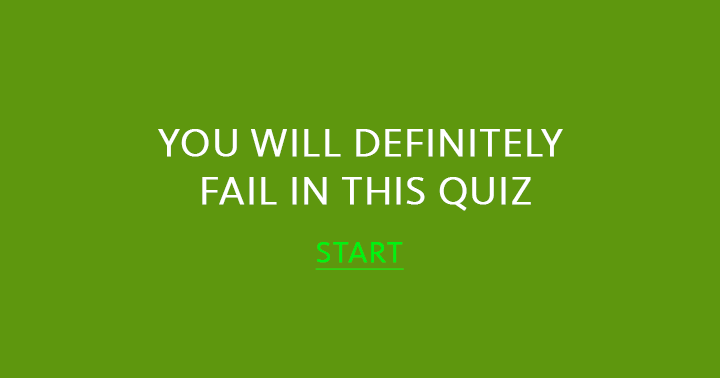 Banner for You will fail definitely in this quiz