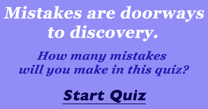 Banner for How many mistakes will you make ?