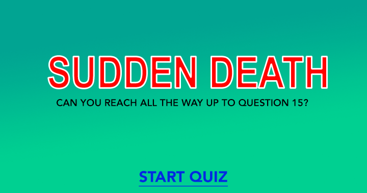 Banner for SUDDEN DEATH QUIZ