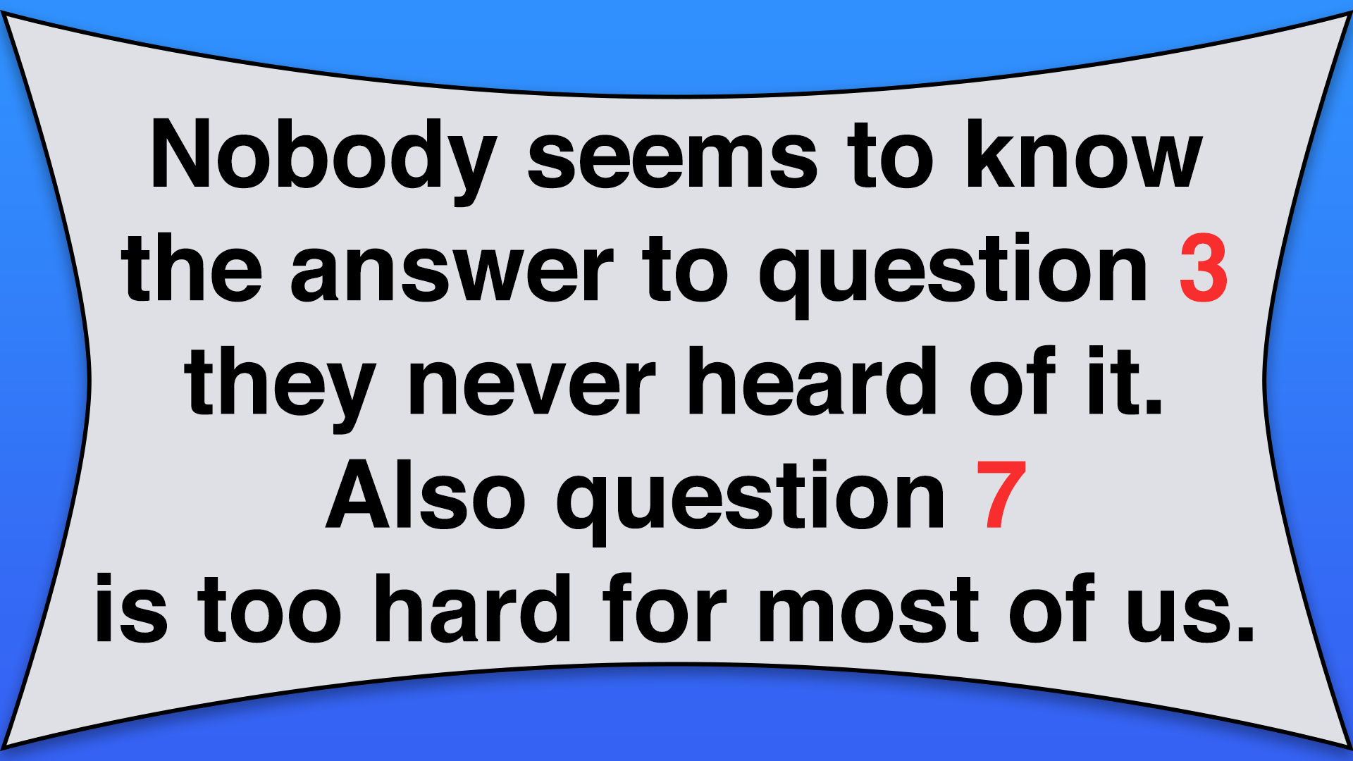 Banner for Impossible Intelligence Test