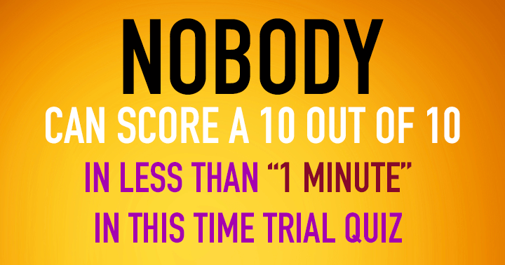 Banner for Nobody can ace it in less than 1 minute