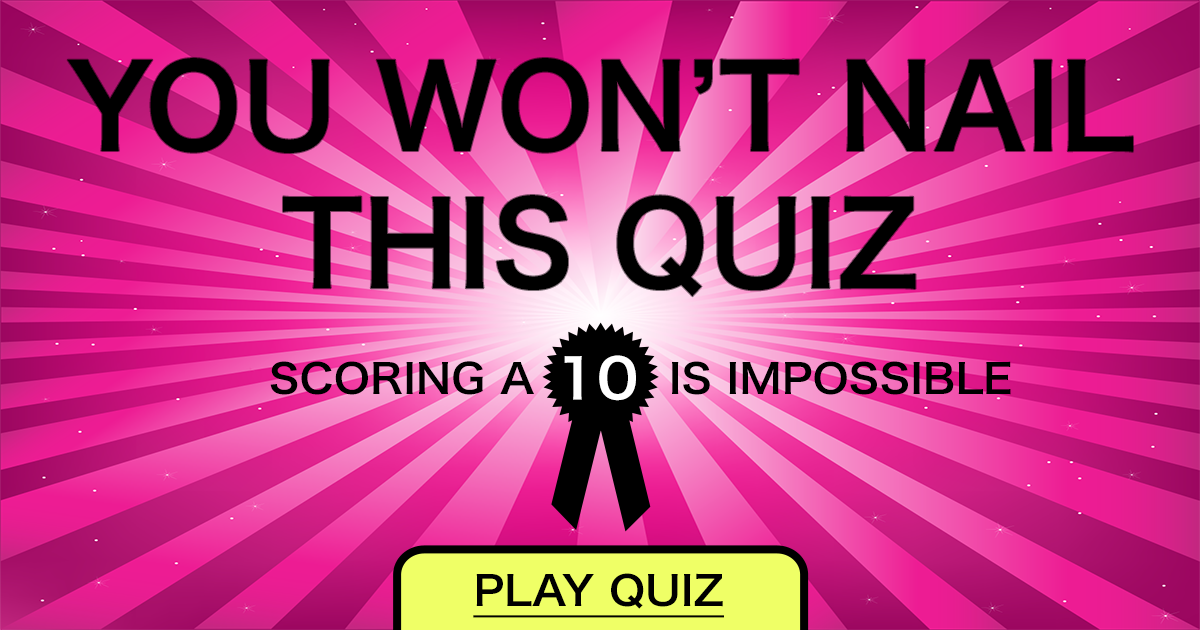 Banner for You absolutely won't nail this one