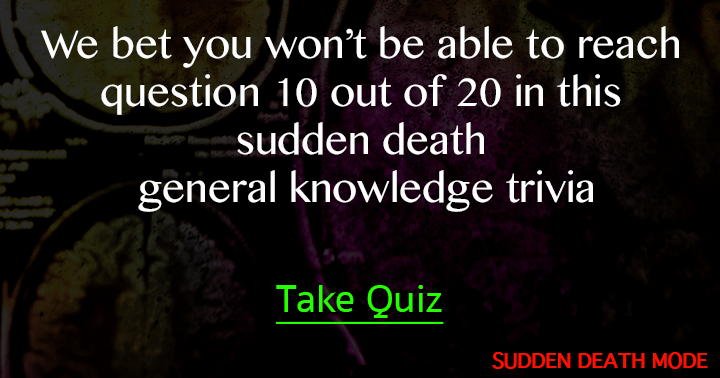 Banner for 20 Trivia Questions sudden death style