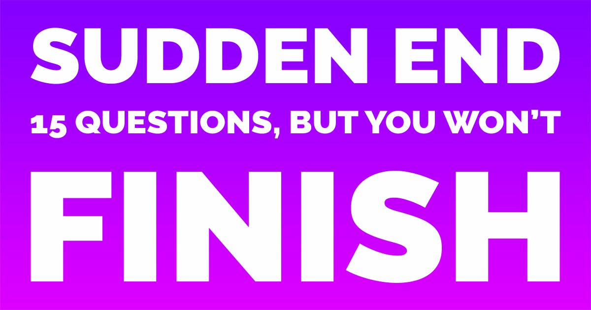 Banner for No one reaches the end!