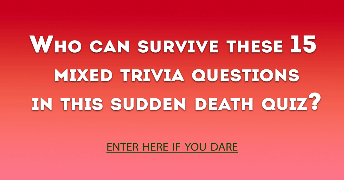 Banner for Sudden Death Quiz
