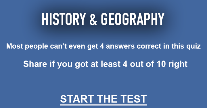 Banner for 10 Question about History and Geography