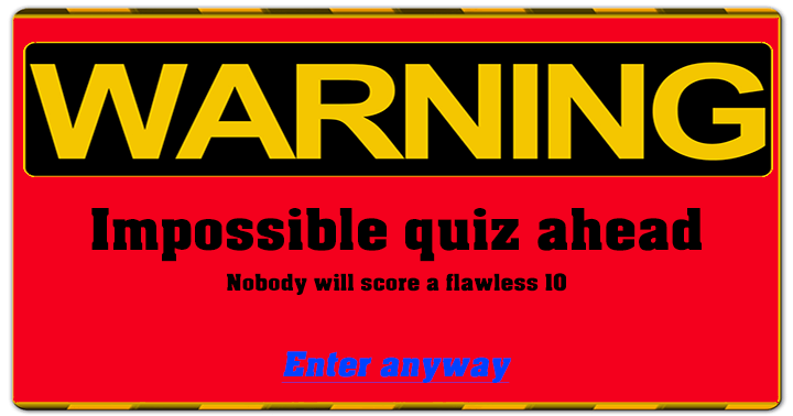 Banner for Waning impossible general knowledge quiz ahead