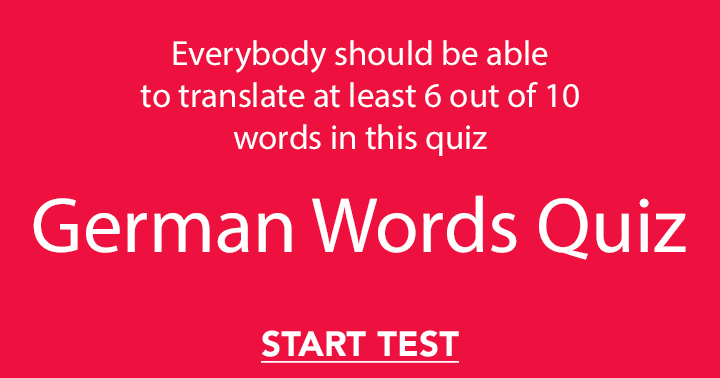 Banner for How well do you manage the German language?