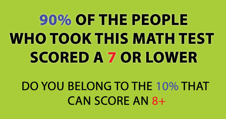 Can you score an 8 or better?