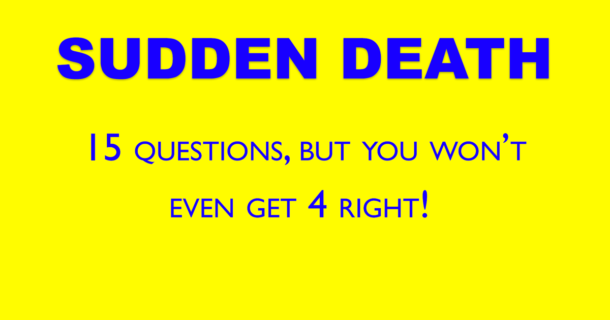 Banner for General Sudden Death Quiz