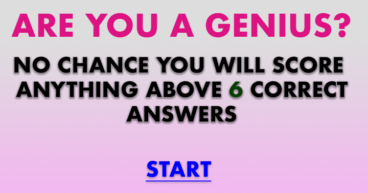 Banner for Only a genius will score a 6 or better