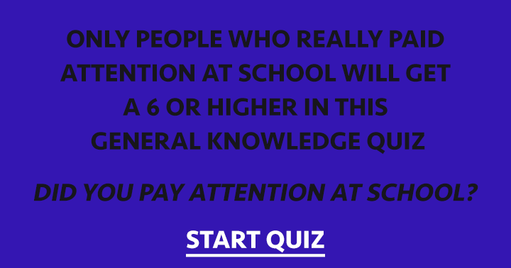 Banner for Did you pay attention at school?