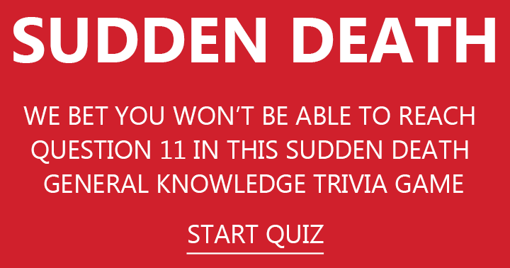 Banner for Sudden Death Quiz