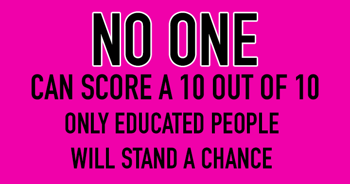 Banner for No one can score a 10 out of 10
