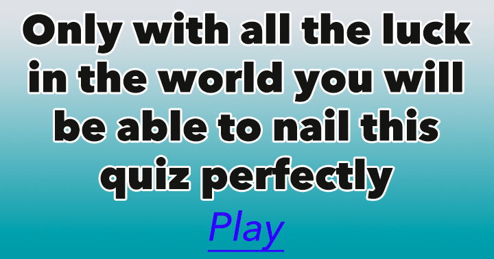 Banner for Do you have all the luck in the world?