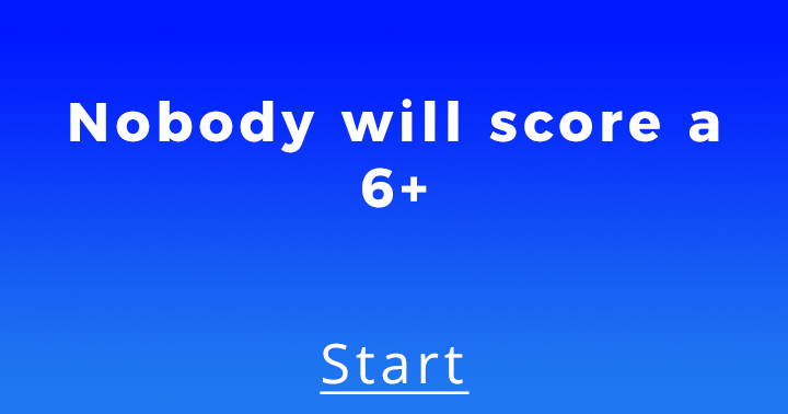 Banner for Nobody will score a 6+
