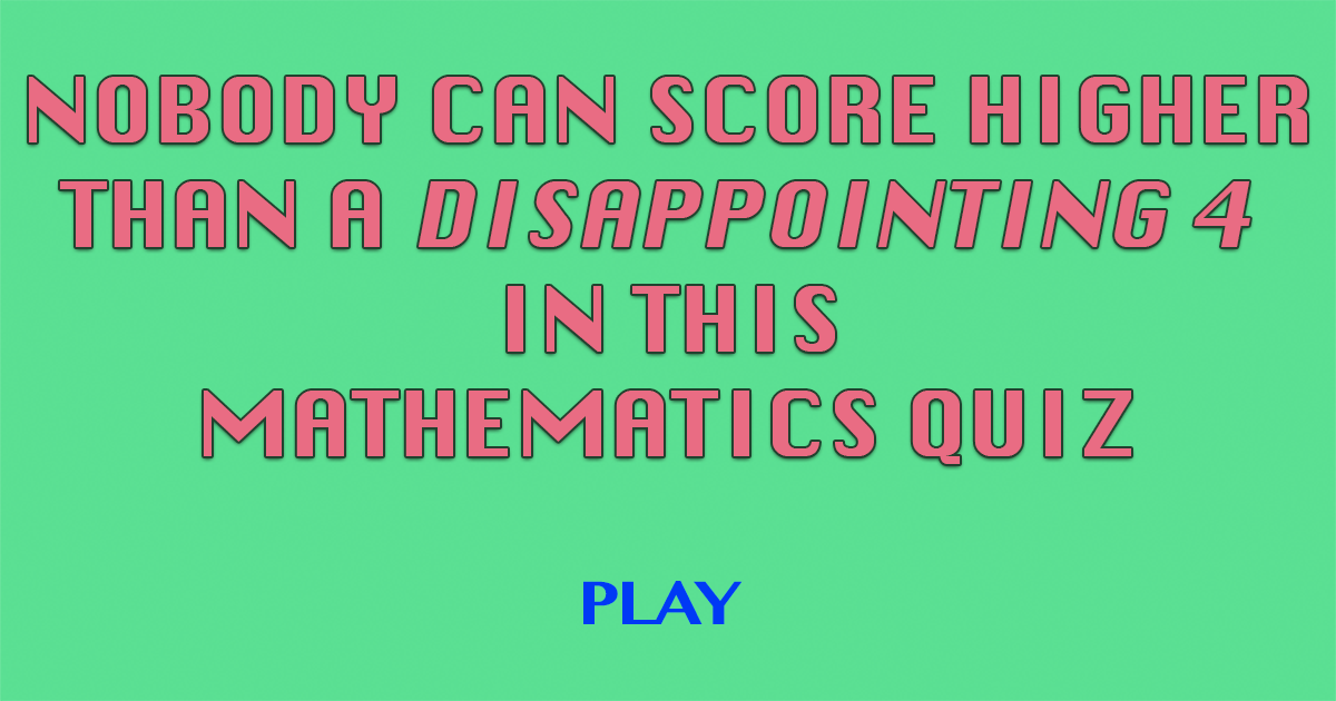 Banner for Mathematics Quiz