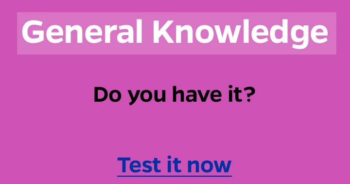 Banner for General  Knowledge