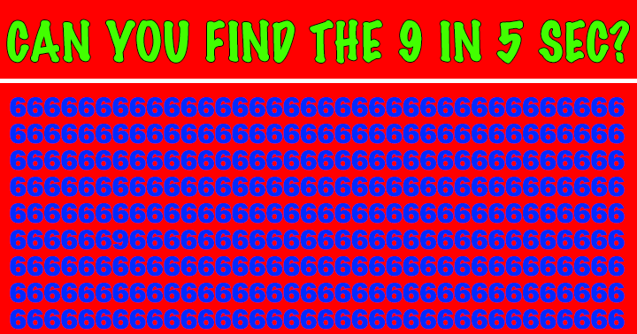 Banner for If you saw the 9 in 5 sec you stand a chance in this Math Quiz