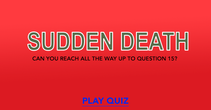 Banner for Sudden Death Quiz