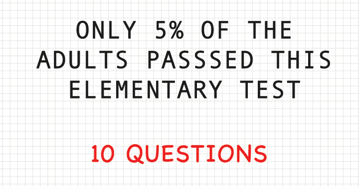 Banner for Can you pass this elementary test