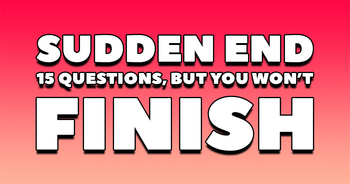 Banner for Sudden End Quiz