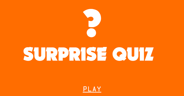 Banner for Surprise Quiz