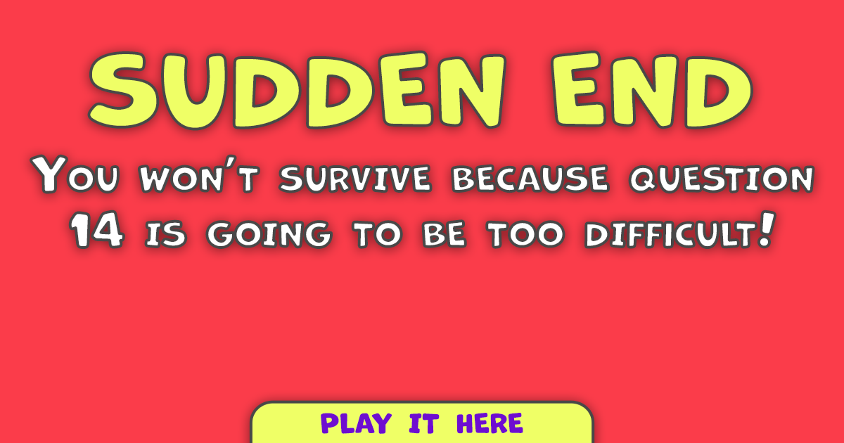 Banner for Sudden End