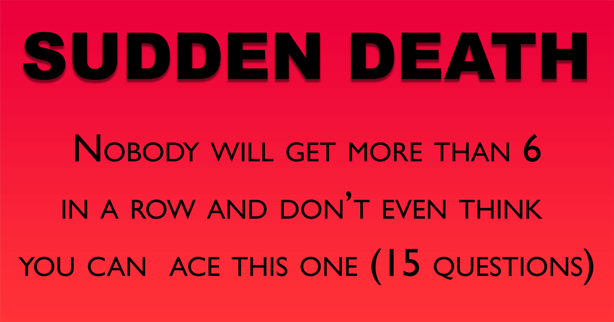 Banner for Extremely hard SD quiz