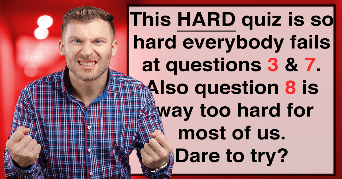 Banner for HARD Knowledge Quiz