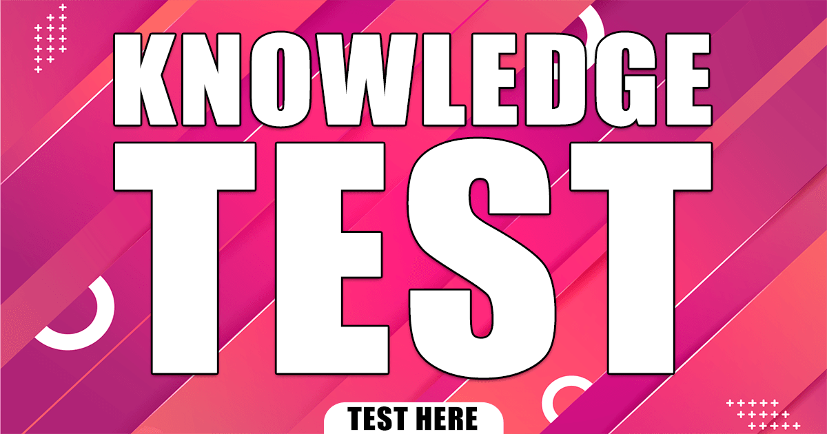 Banner for Knowledge Test