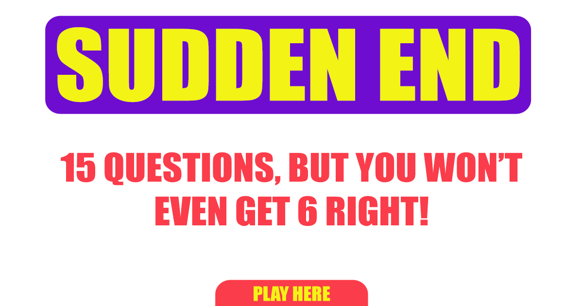 Banner for Sudden End Trivia Quiz