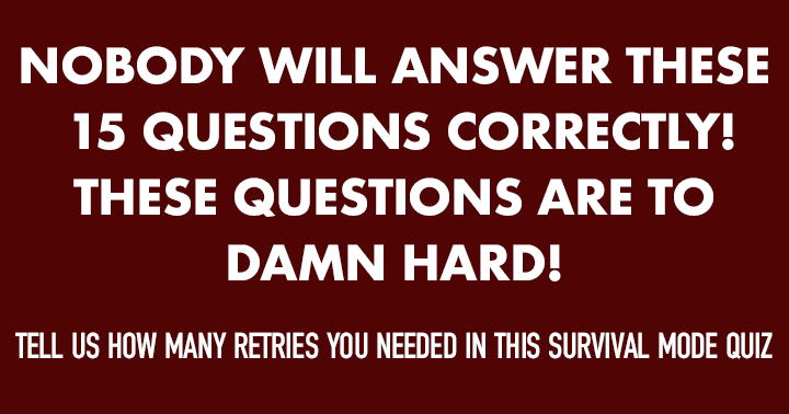 Banner for Very hard survival mode quiz!