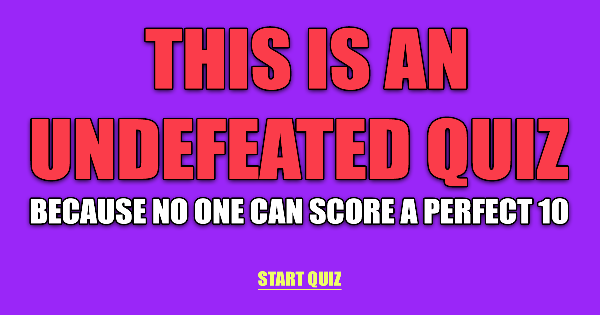 Banner for Undefeated Knowledge Quiz