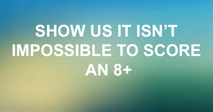 Banner for Forward if you managed to score an 8+!