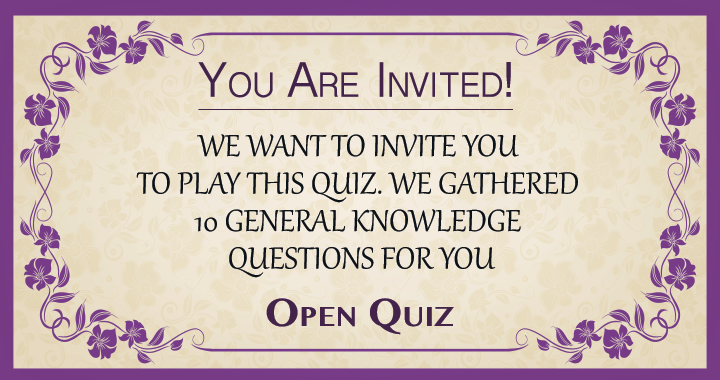 Banner for You are invited to this quiz