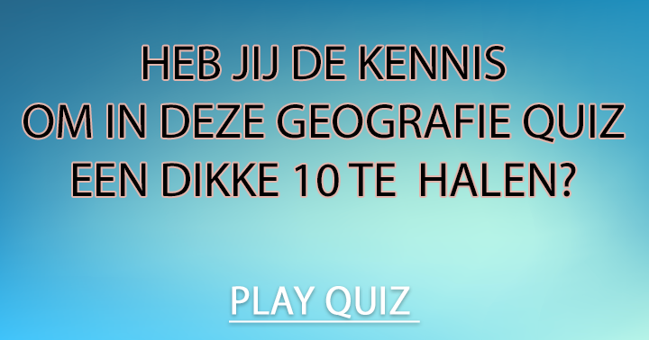 Banner for Een quiz voor de echte geografie kenner!